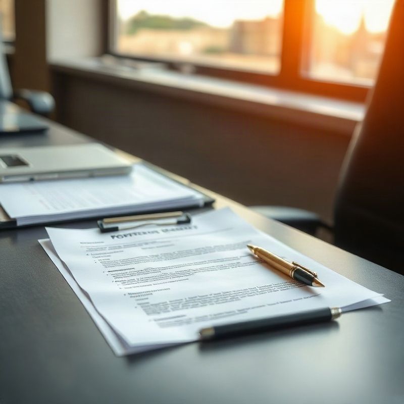 Property valuation documents on a slate-toned desk in a Kisumu office