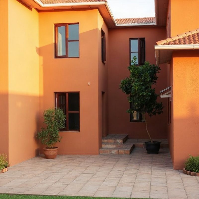 Kisumu family house exterior with private compound in golden light